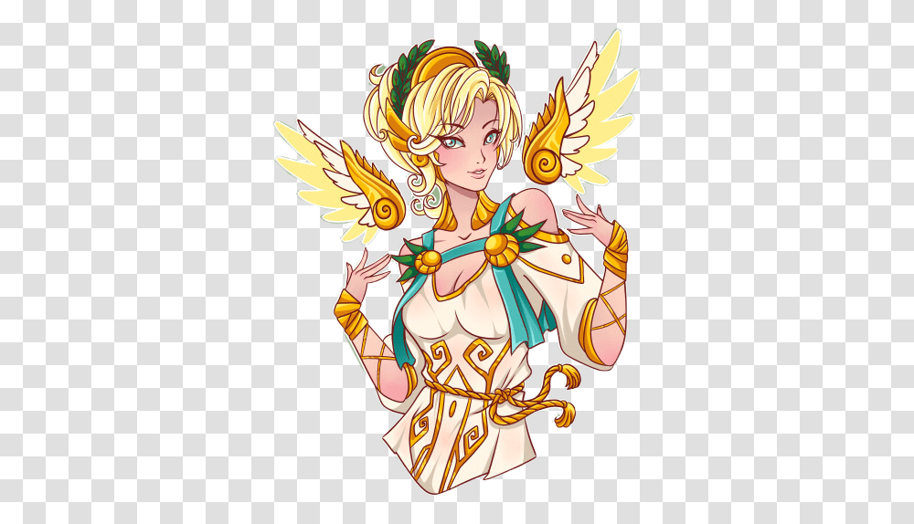 Mercy Overwatch Overwatchmercy Wingedvictory Cute Angel, Person, Human, Archery Transparent Png