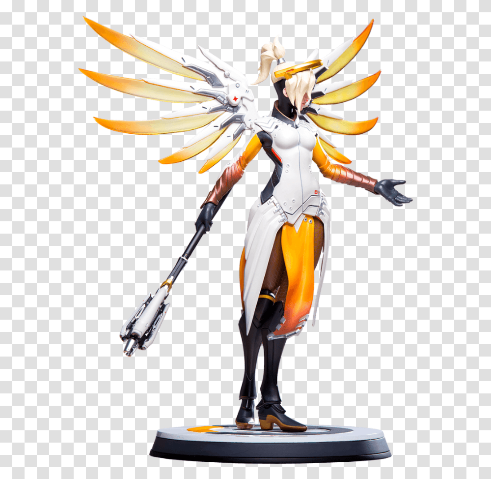 Mercy Overwatch Statue, Manga, Comics, Book, Person Transparent Png