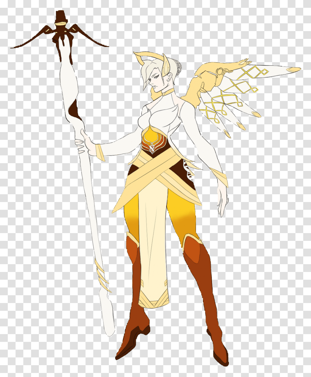 Mercy Wings Cartoon, Person, Human, Bow, Costume Transparent Png
