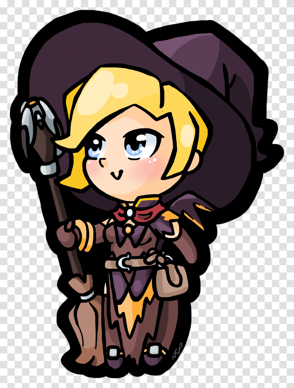 Mercy Witch Clip Art Cartoon, Costume, Photography, Duel, Poster Transparent Png