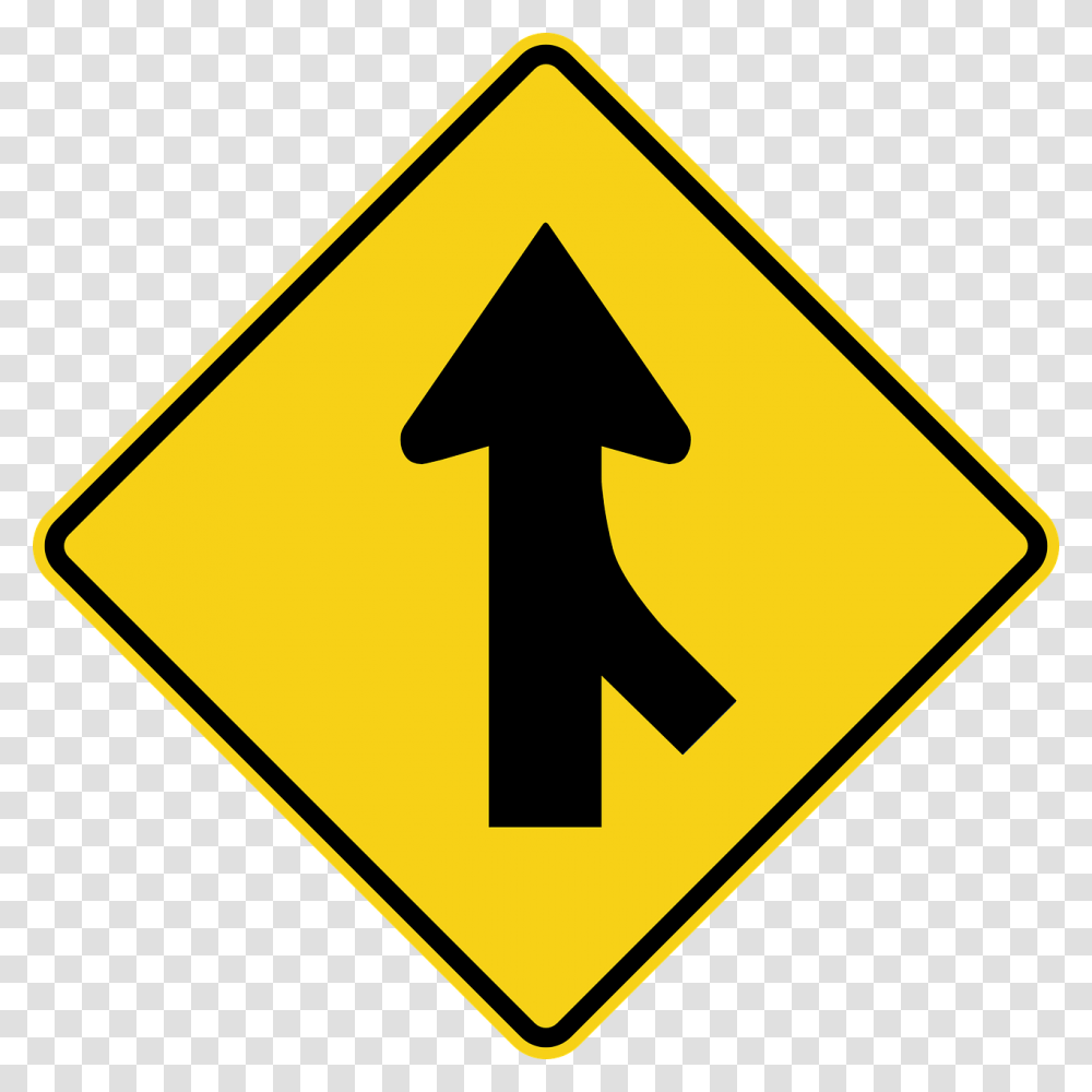Merge Sign, Road Sign Transparent Png