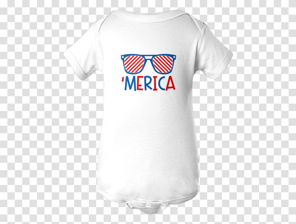 Merica Apparels Babyinfant Onesie White Nb Active Shirt, T-Shirt, Hand, Sleeve Transparent Png