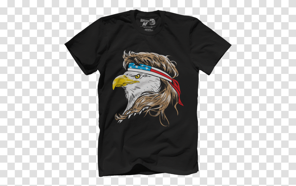 Merican Eagle Bald Eagle Mullet Shirt, Apparel, T-Shirt, Sleeve Transparent Png