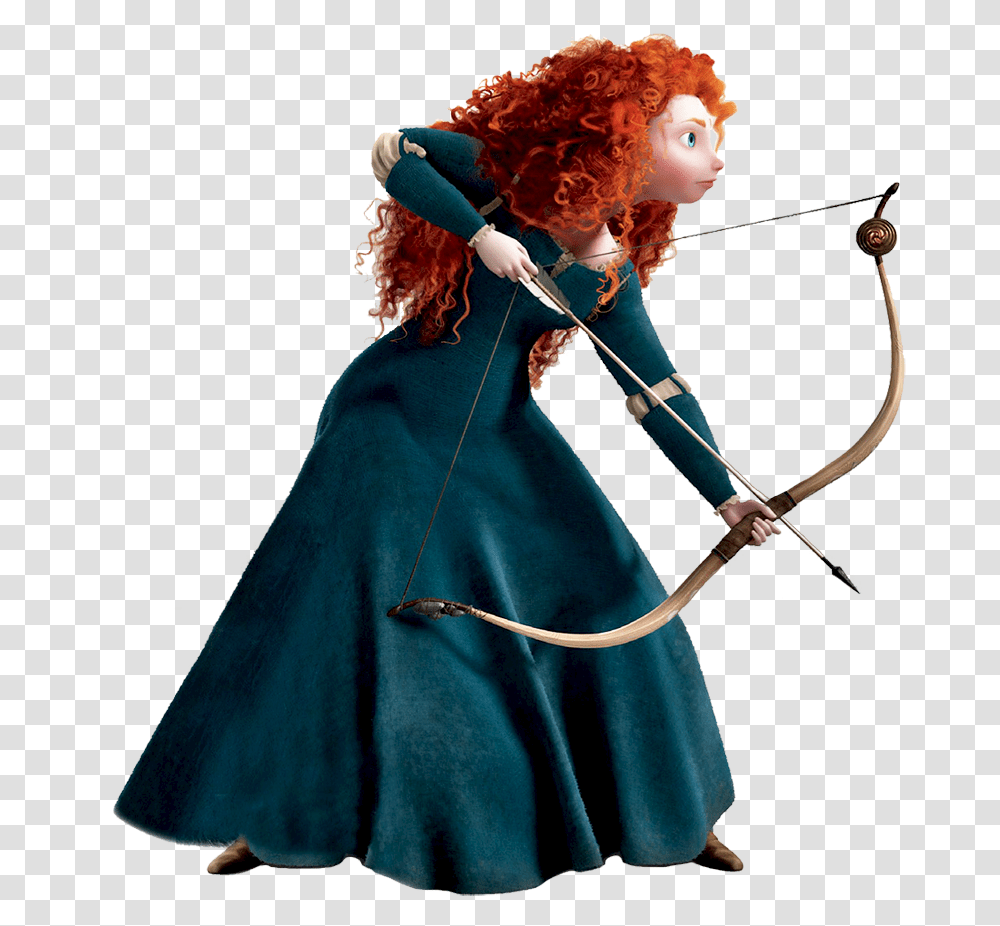 Merida Brave Disney Disneypixar Pixar Merida With Bow And Arrow, Person, Human, Archery, Sport Transparent Png