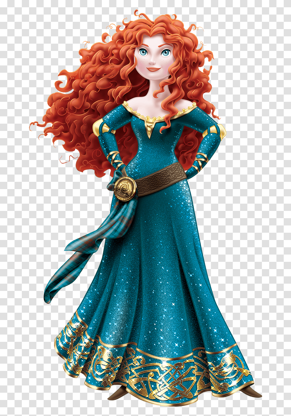Merida Clip Art Disney Princess Brave, Costume, Long Sleeve, Doll Transparent Png