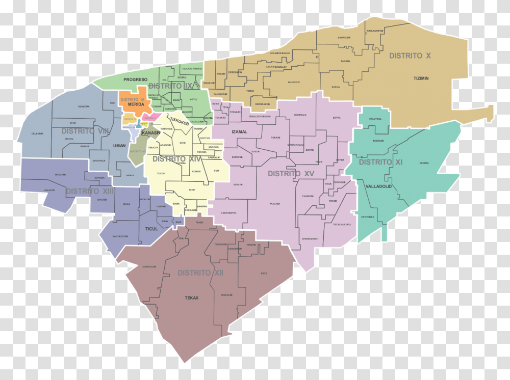 Merida Yucatan Mapa 5 Image Mexico Electoral Districts, Diagram, Atlas, Plot Transparent Png