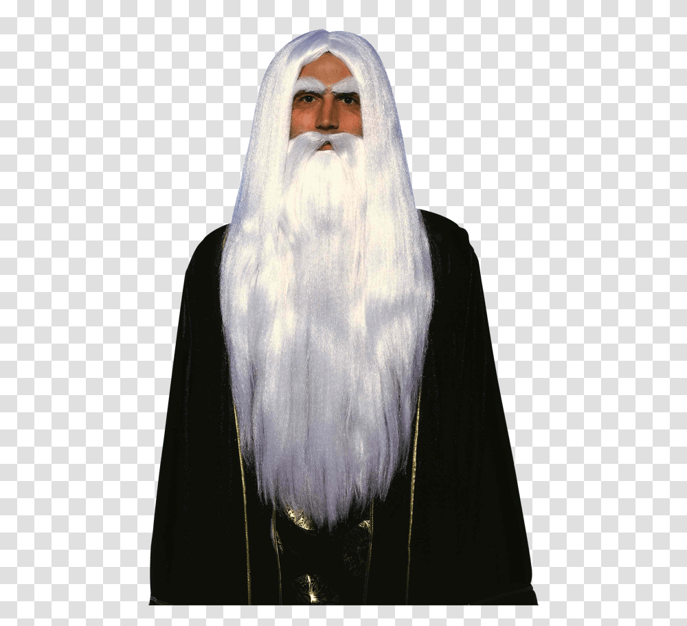 Merlin S Wizard Wig And Beard Set Warlock Beard, Face, Person, Human Transparent Png