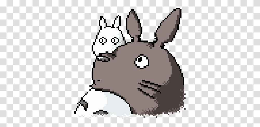 Mermaid Anime Pixel Art Totoro Pixel Gif, Animal, Mammal, Rabbit Transparent Png