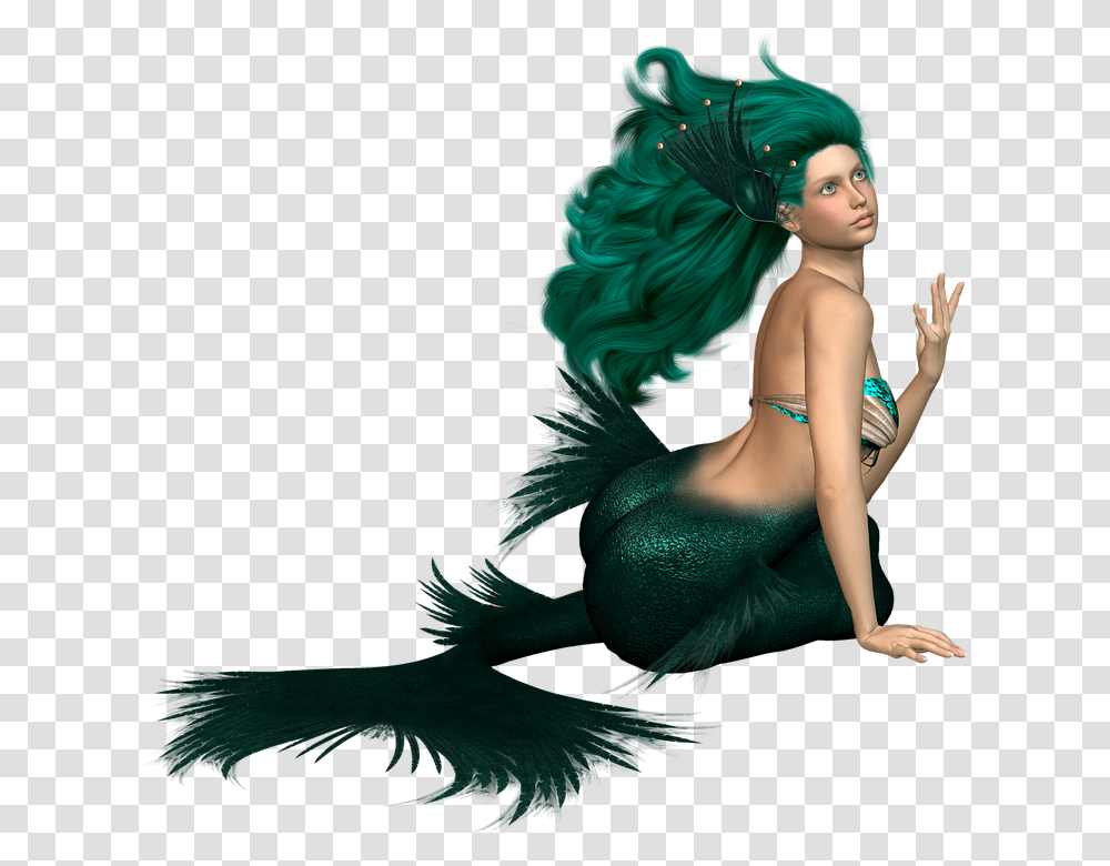 Mermaid Background Mermaid, Clothing, Green, Costume, Person Transparent Png