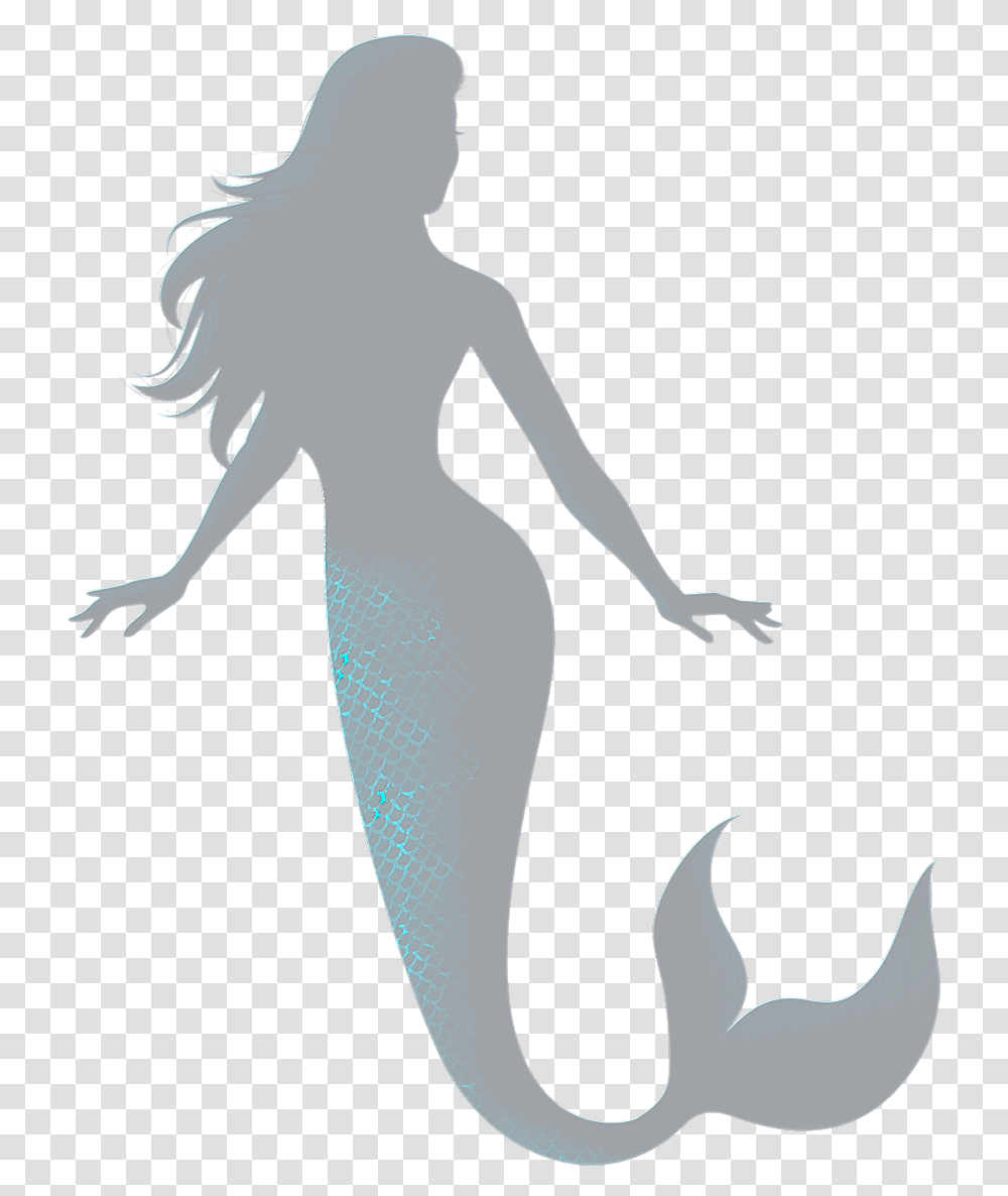 Mermaid Background Mermaid, Silhouette, Person, Human, Leisure Activities Transparent Png