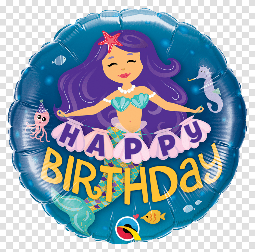 Mermaid Balloons Qualatex, Leisure Activities, Birthday Cake, Food Transparent Png