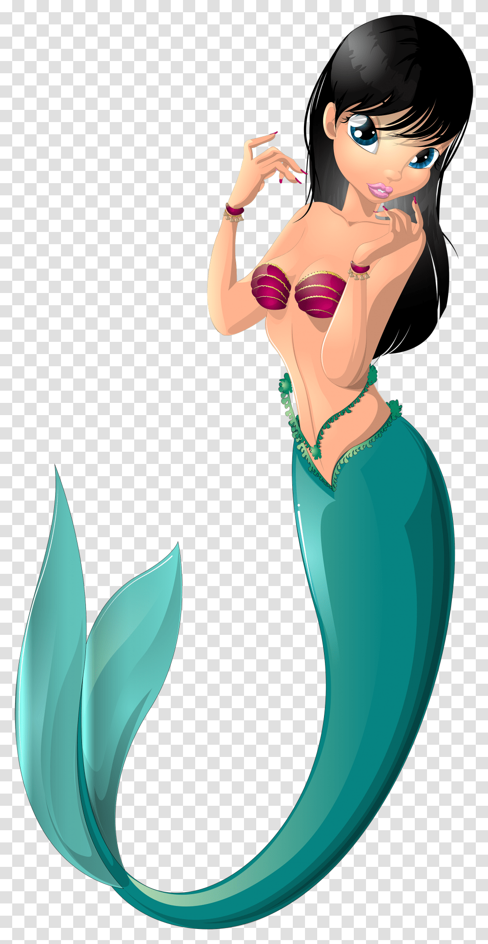 Mermaid Cartoon, Female, Person, Woman Transparent Png