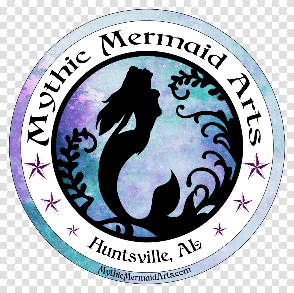 Mermaid Circle Silhouette, Logo, Trademark, Badge Transparent Png