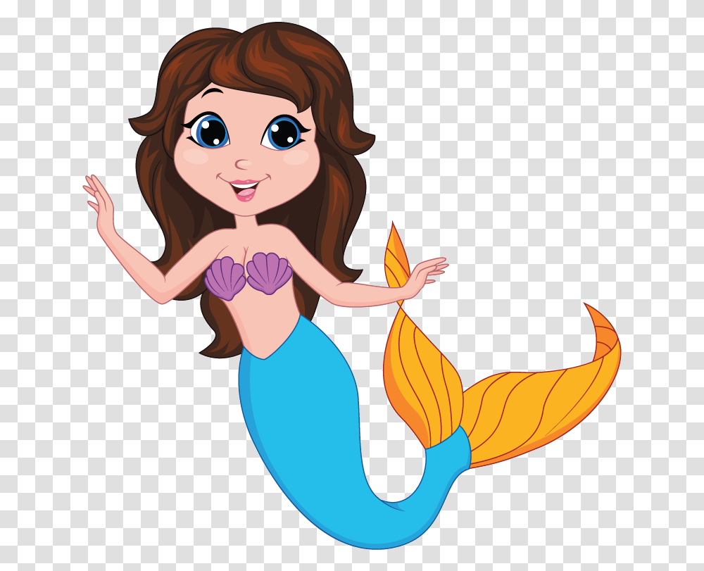 Mermaid Clipart Brown Hair Clipart Mermaid Mermaid Desenhos Animados De Sereias, Person, Female, Blonde, Woman Transparent Png