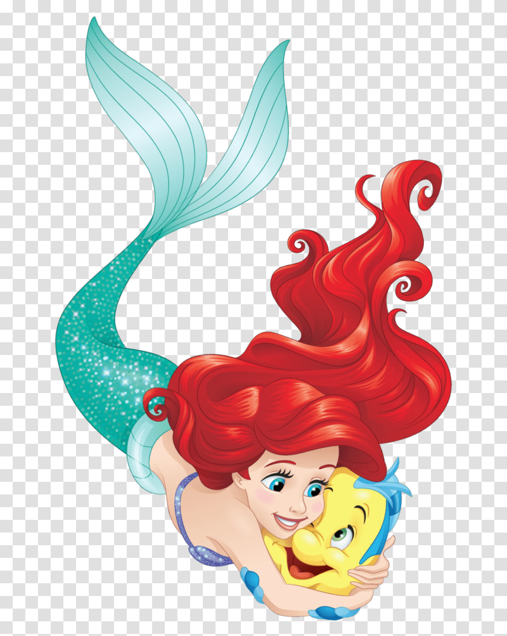 Mermaid Download Image With Background Ariel And Flounder, Crowd, Person Transparent Png
