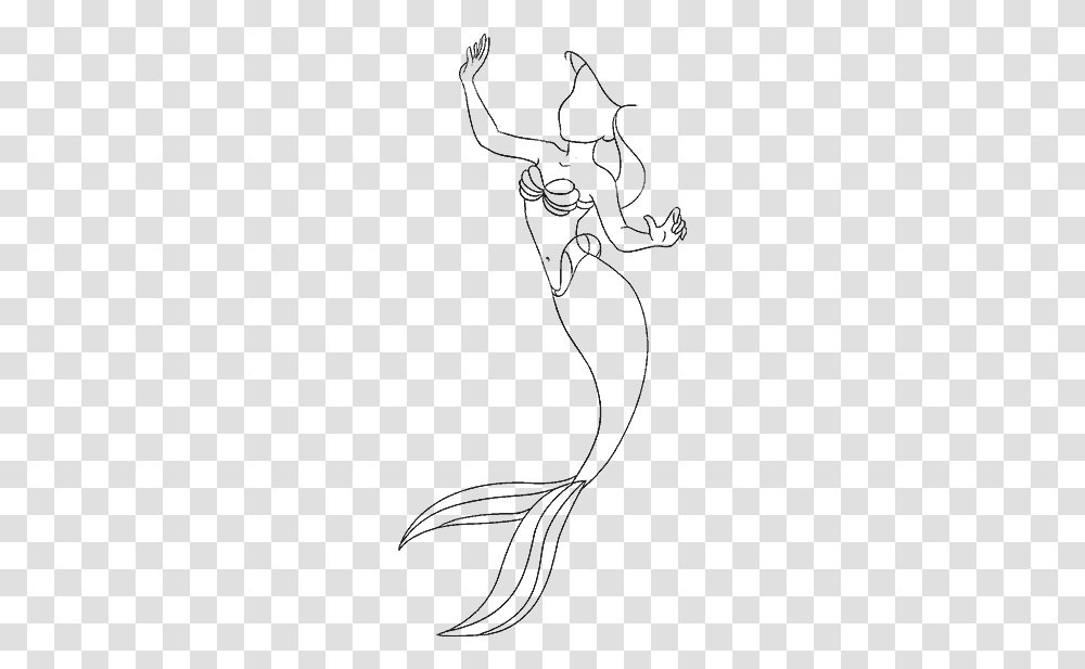 Mermaid Drawing Sketch, Gray, World Of Warcraft Transparent Png
