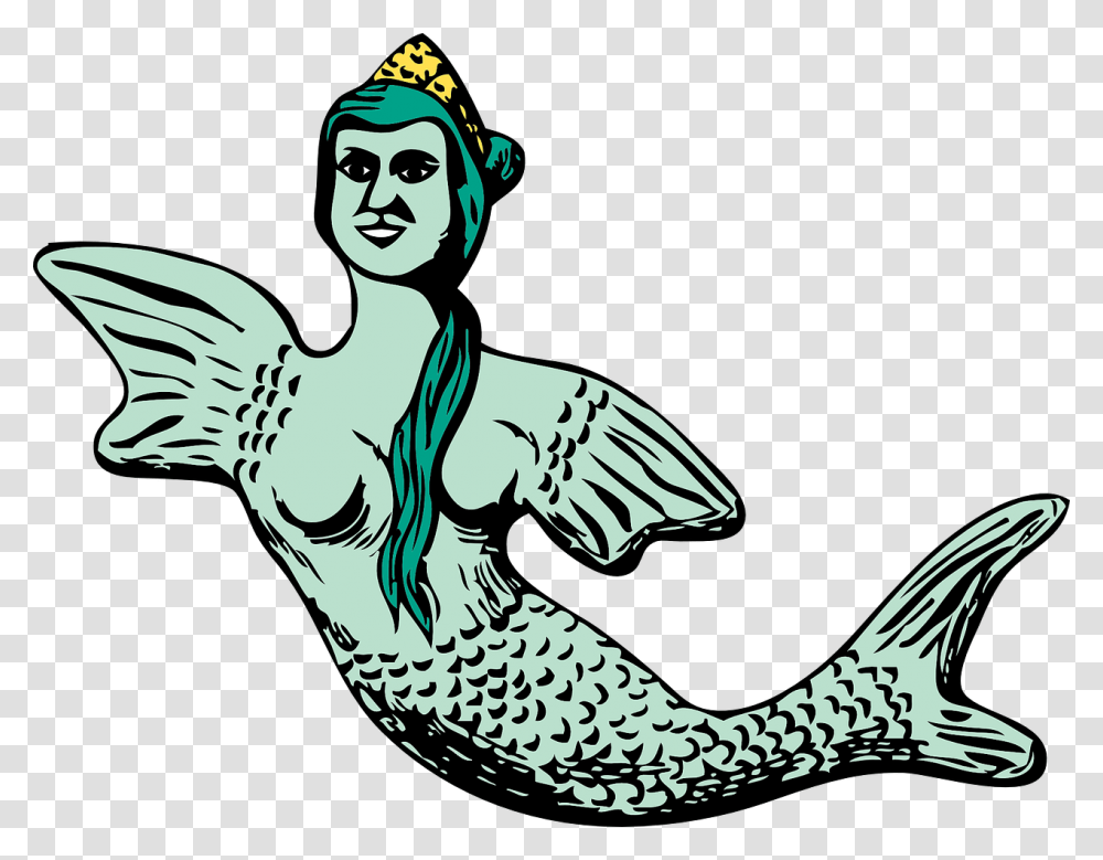 Mermaid Fish Woman Tail Image Mermaid, Bird, Animal, Person Transparent Png