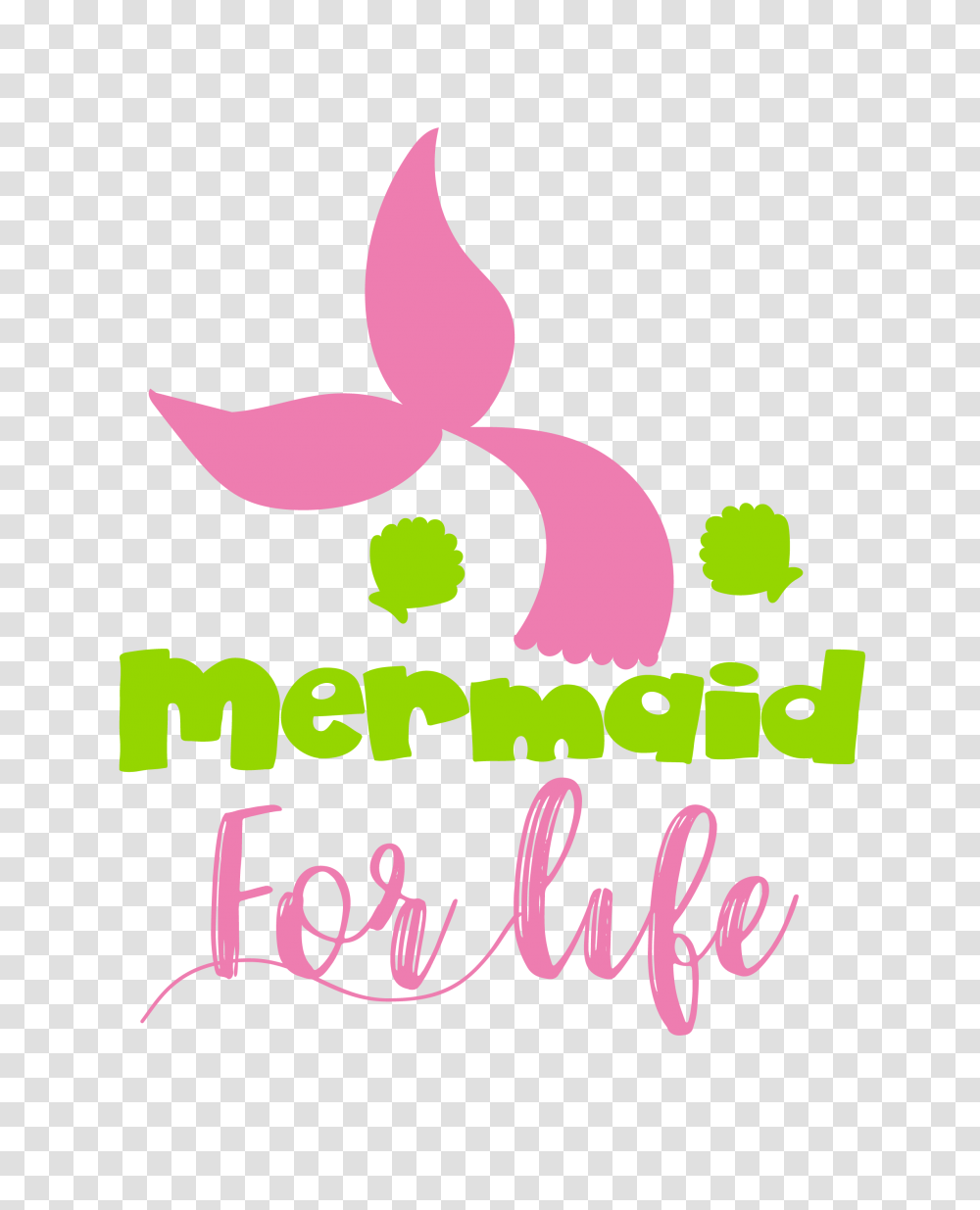 Mermaid For Life Cutting Dxf Pdf Included, Logo, Trademark Transparent Png
