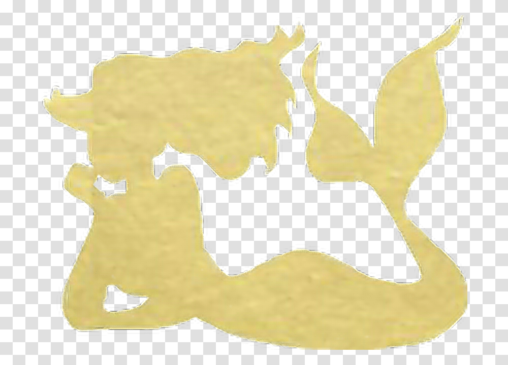 Mermaid Goldfoilsilhouette Mermaidlife Sticker Map, Bird, Animal, Mammal, Buffalo Transparent Png