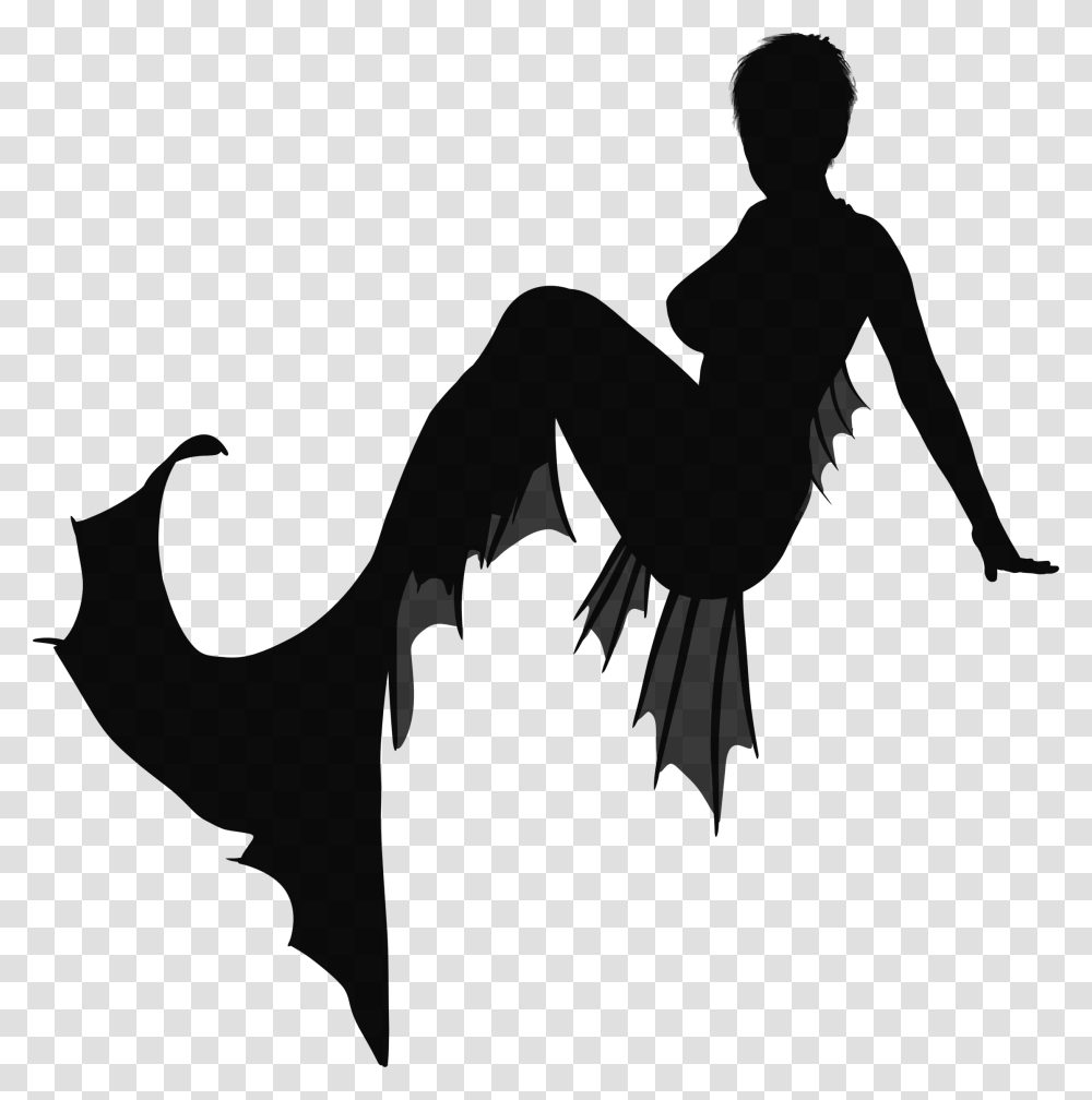 Mermaid Icons Mermaid Silhouettes Background, Gray, World Of Warcraft Transparent Png