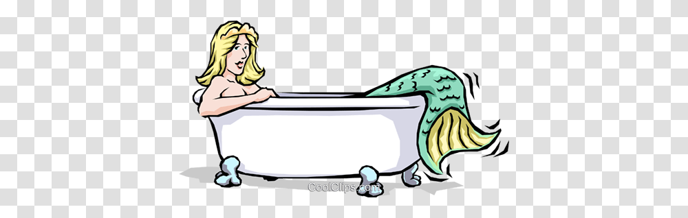 Mermaid In The Bathtub Royalty Free Vector Clip Art Illustration Transparent Png