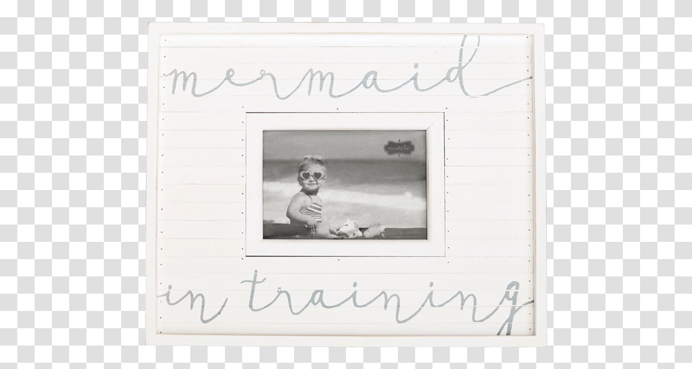 Mermaid In Training Frame Mud Pie, Handwriting, Person, Human Transparent Png