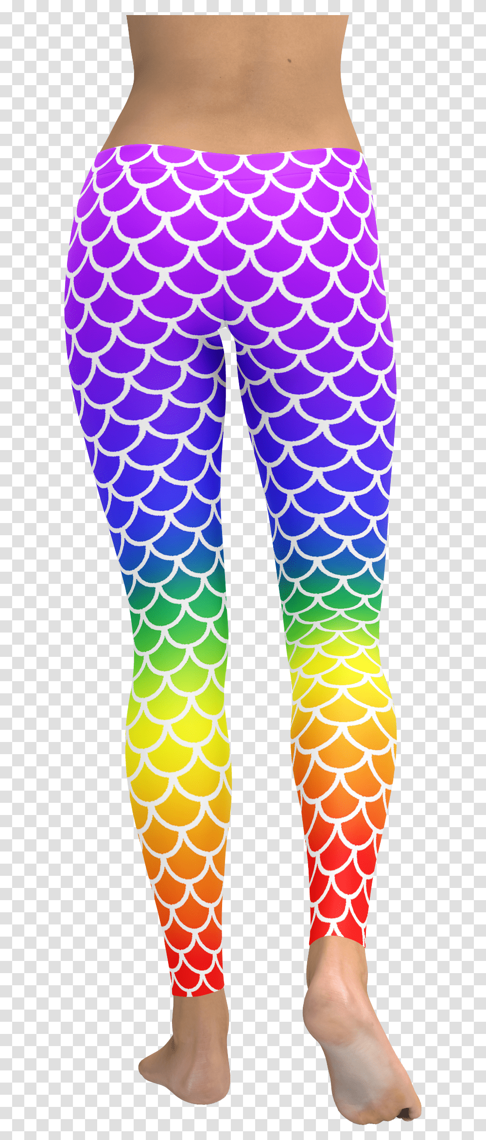 Mermaid Leggings Rainbow Pattern Yoga Pants Stretchy Penti Termal Pijama Tayt, Apparel, Purple, Person Transparent Png
