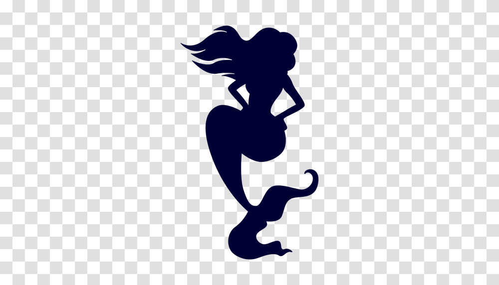 Mermaid Posing Silhouette Transparent Png