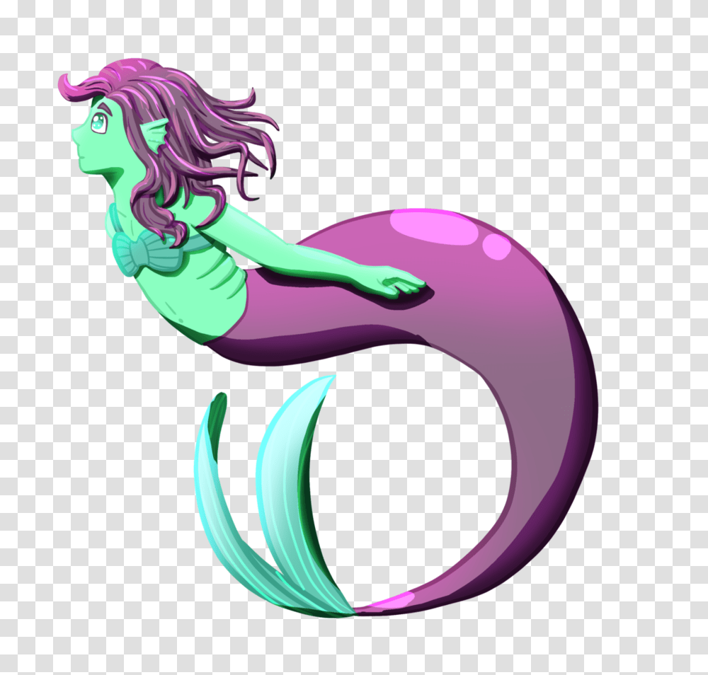 Mermaid Redraw, Dragon, Purple Transparent Png