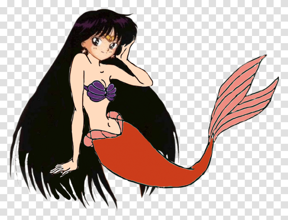 Mermaid Sailor Mars Darthraner83 Mermaid, Comics, Book, Manga, Person Transparent Png