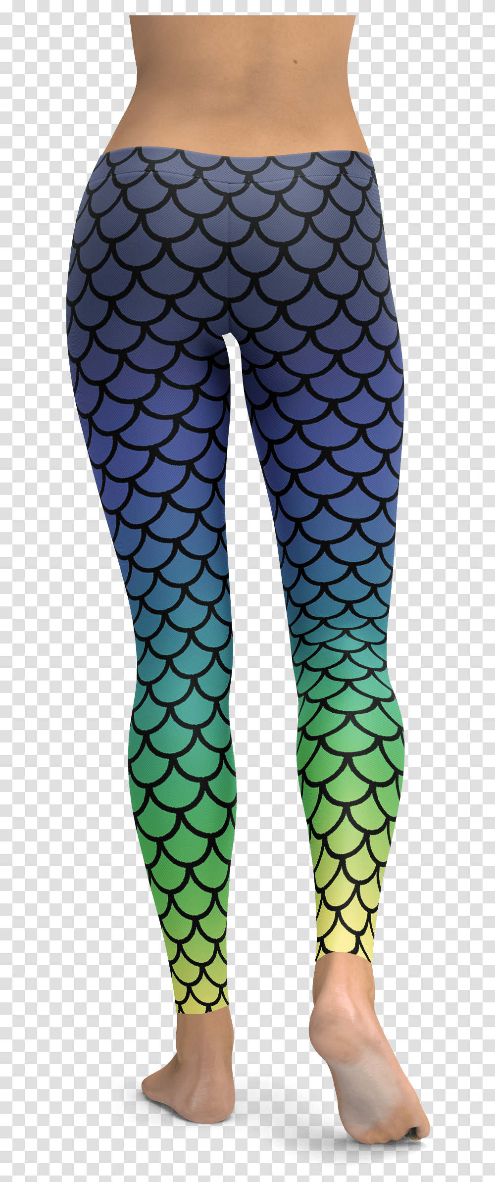 Mermaid Scales Leggings Yoga Pants Blue Green Yellow Yoga Mermaid Leggings, Apparel, Sleeve, Long Sleeve Transparent Png