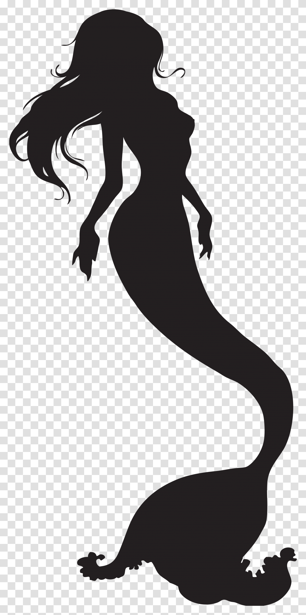 Mermaid Silhouette Clip Art Mermaid Clipart Background, Animal, Person, Human, Anole Transparent Png