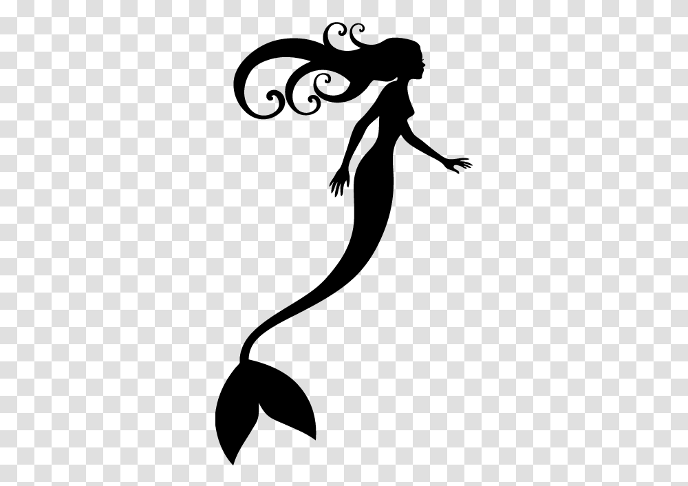 Mermaid Silhouette Decal, Stencil, Animal, Gecko, Lizard Transparent Png