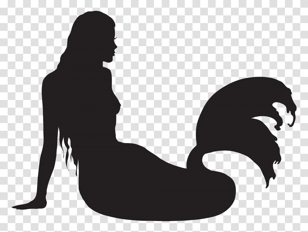 Mermaid Silhouette Group With Items, Logo, Number Transparent Png