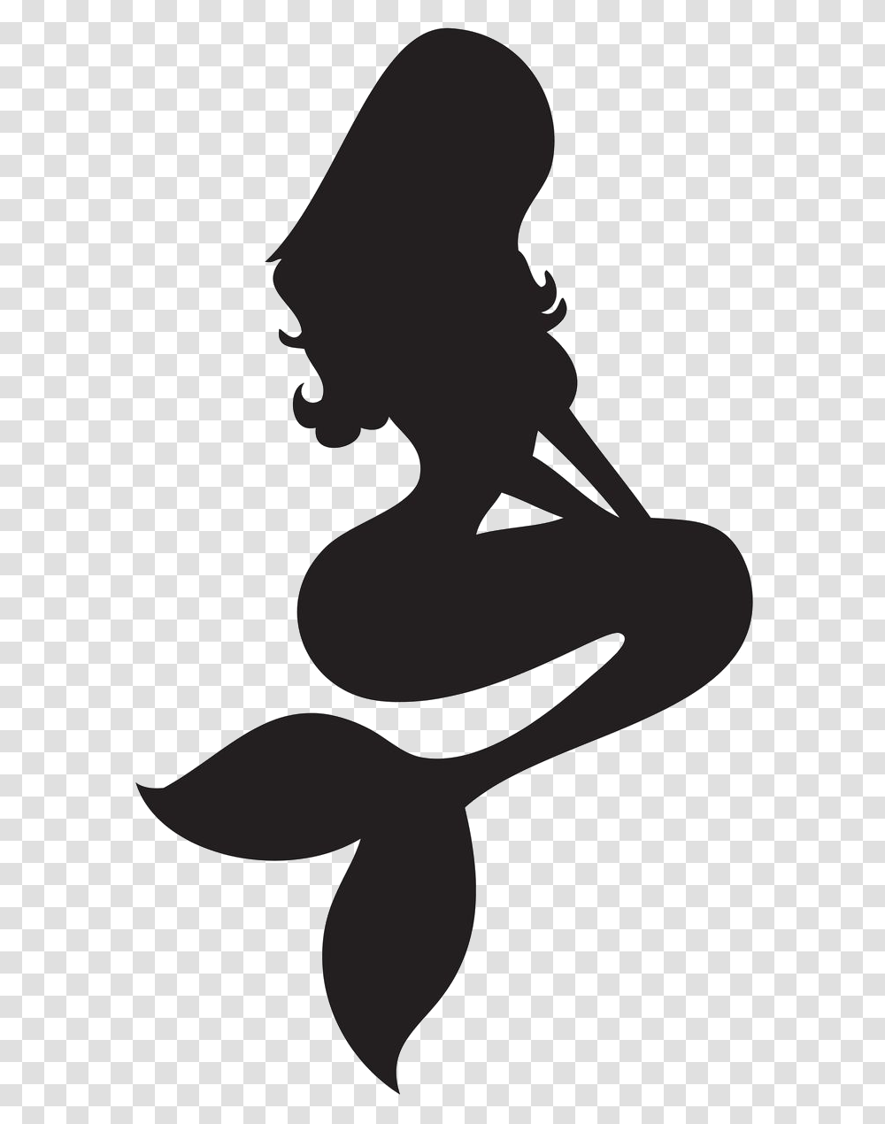 Mermaid Silhouette, Leisure Activities, Animal, Stencil Transparent Png