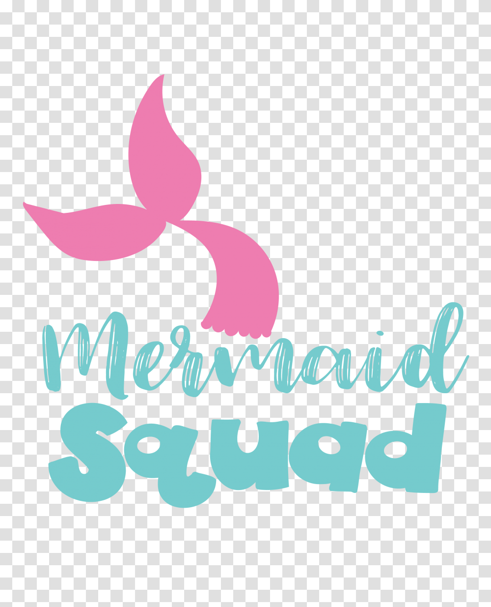 Mermaid Squad Cutting Dxf Pdf Included, Logo, Trademark Transparent Png