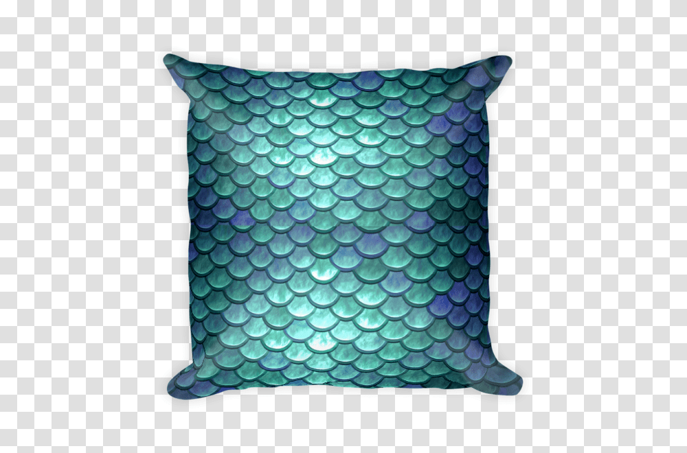 Mermaid Square Pillow Teal Mystic Lotus, Cushion, Rug Transparent Png