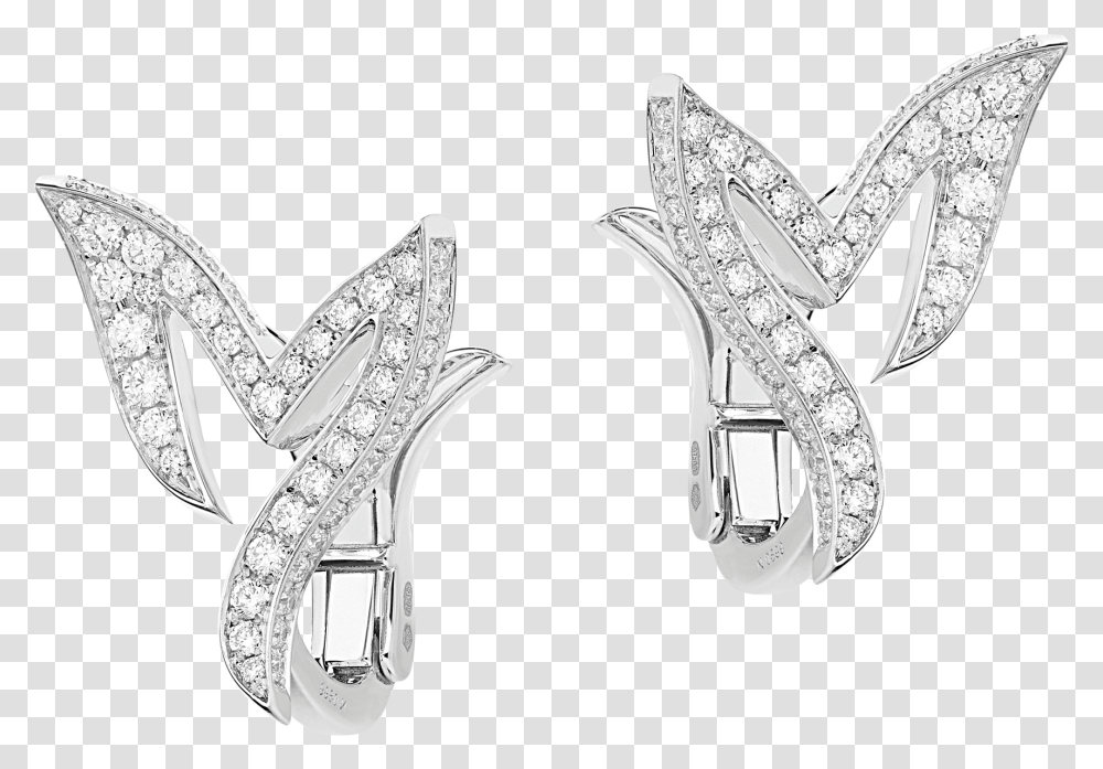 Mermaid Tail Earrings White Diamond Earrings, Platinum, Accessories, Accessory, Jewelry Transparent Png