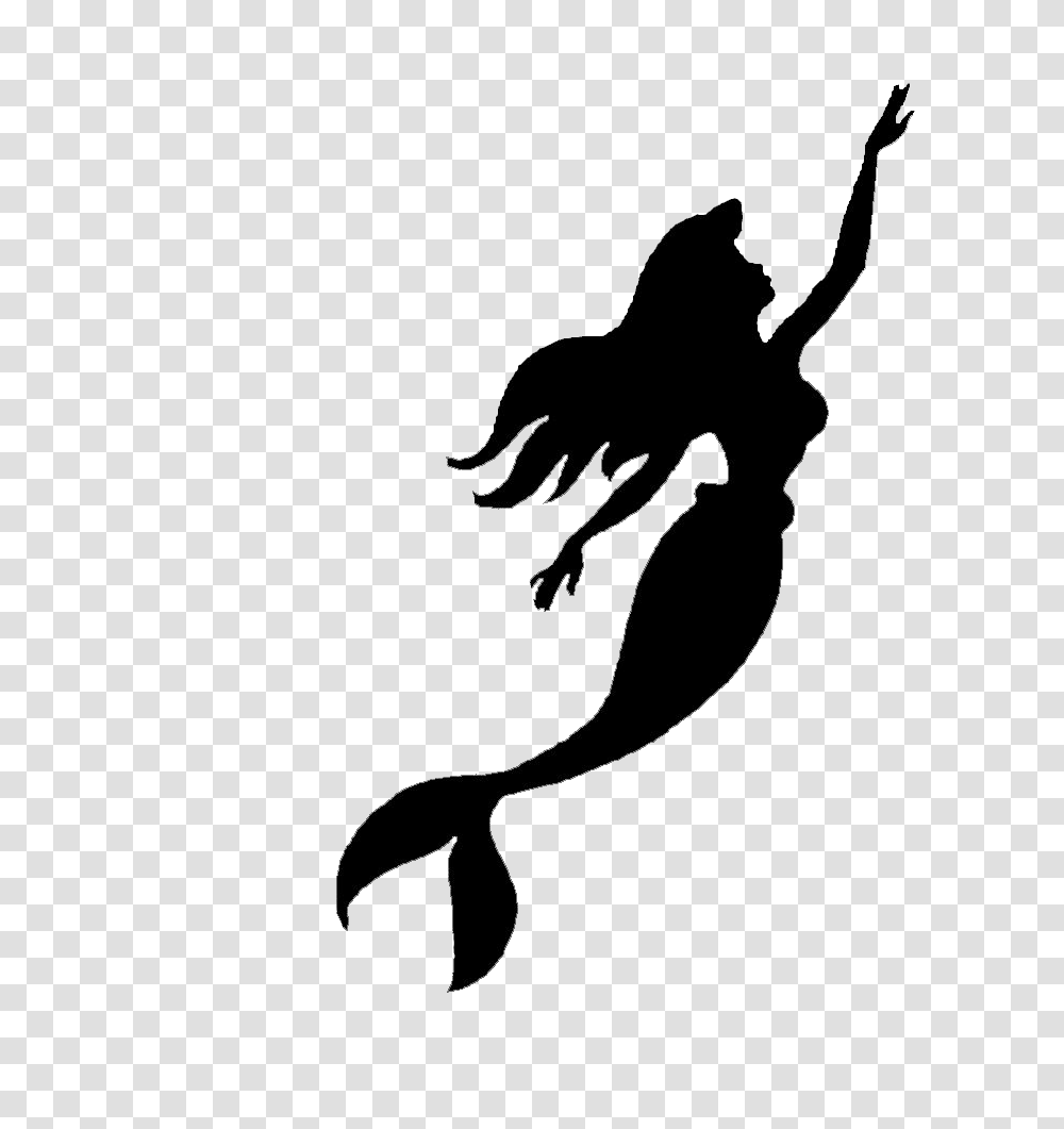Mermaid Tail Silhouette Ariel Little Mermaid Silhouette, Outdoors, Photography, Nature Transparent Png