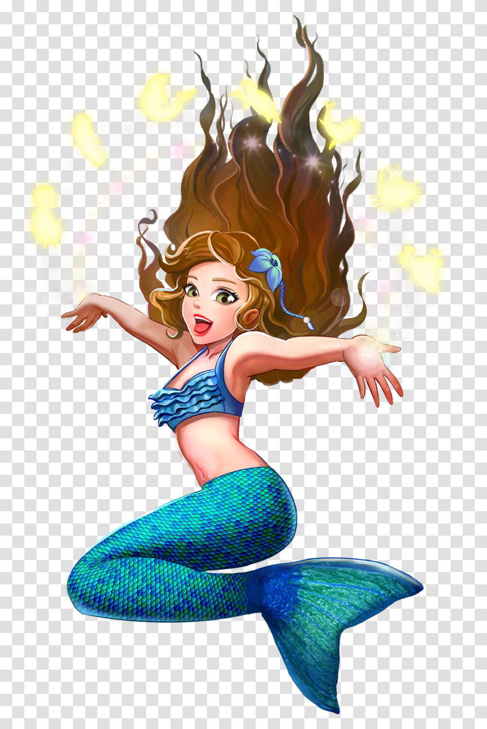 Mermaid Wiki Mermaid Dark Hair Green Eyes, Dance Pose, Leisure Activities Transparent Png