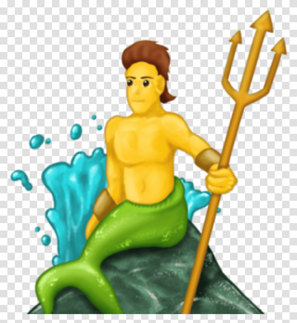 Merman Emoji, Toy, Emblem, Trident Transparent Png