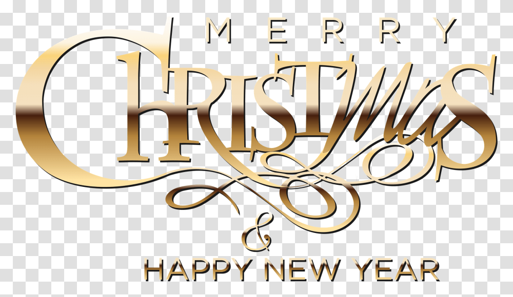 Merry Christmas And A Happy New Year Clipart, Alphabet, Calligraphy, Handwriting Transparent Png