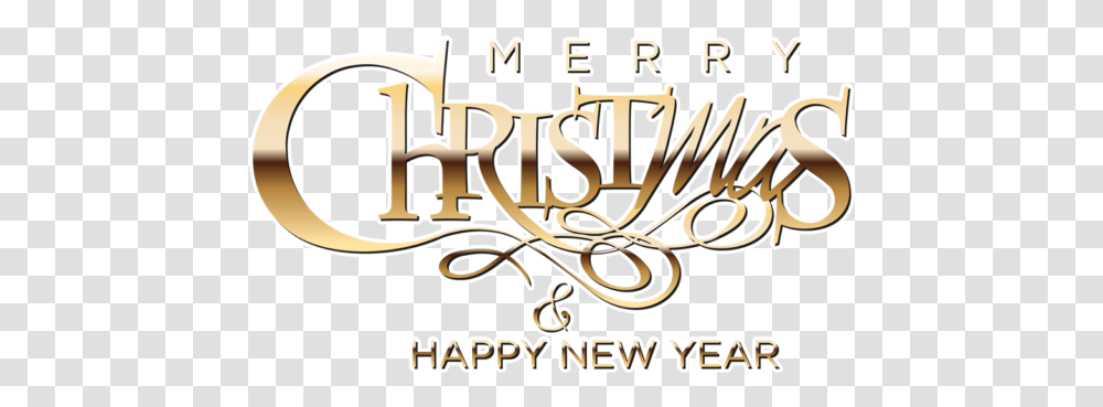 Merry Christmas And Happy New Year Christmas Clipart, Text, Label, Alphabet, Calligraphy Transparent Png