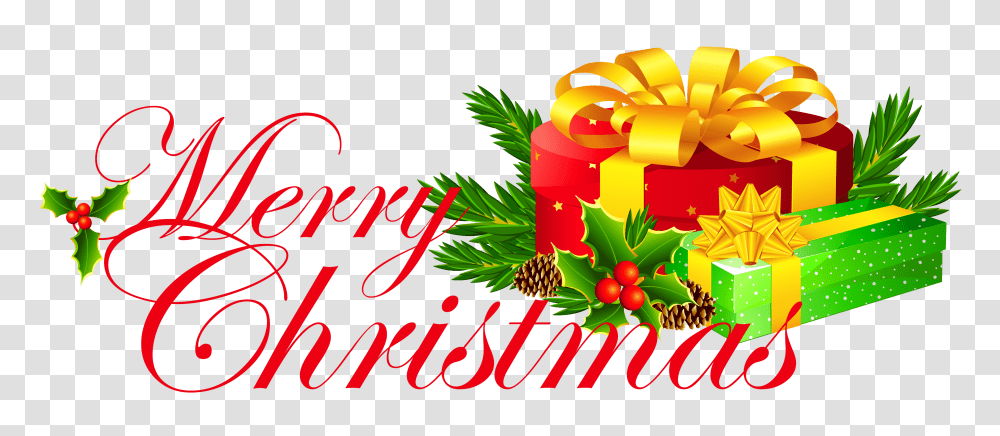Merry Christmas And Happy New Year Clip Art Free With Religious, Gift Transparent Png