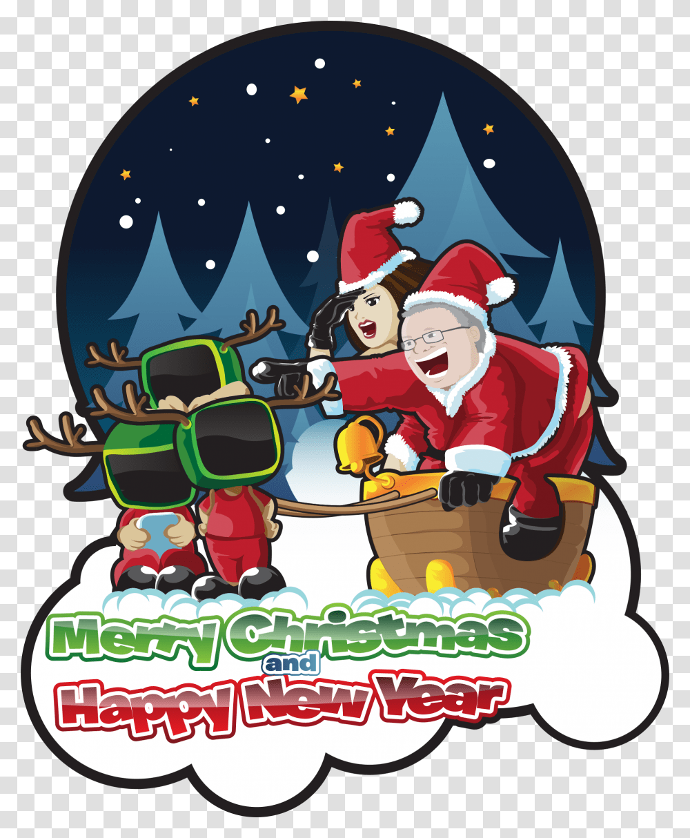 Merry Christmas And Happy New Year Clip Arts Merry Christmas And Happy New Year Clipart, Person, People, Meal Transparent Png