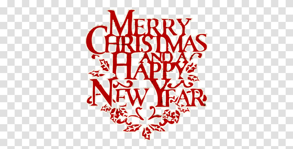 Merry Christmas And Happy New Year Lettering Merry Christmas Word Art, Text, Alphabet, Label, Calligraphy Transparent Png