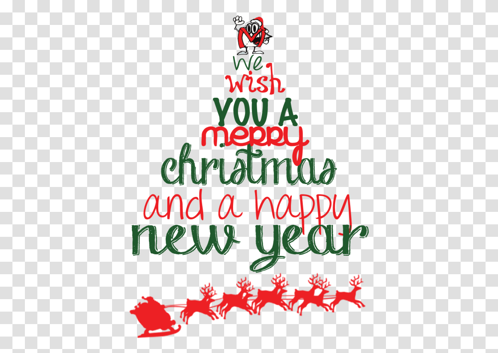 Merry Christmas And Happy New Year Merry Christmas And Merry Christmas And Happy New Year Clipart, Text, Alphabet, Tree, Plant Transparent Png