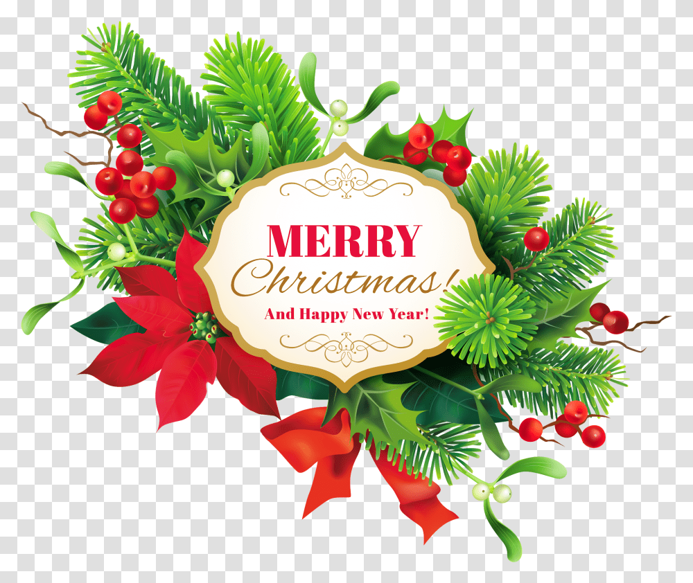 Merry Christmas And Happy New Year, Plant, Vegetation Transparent Png