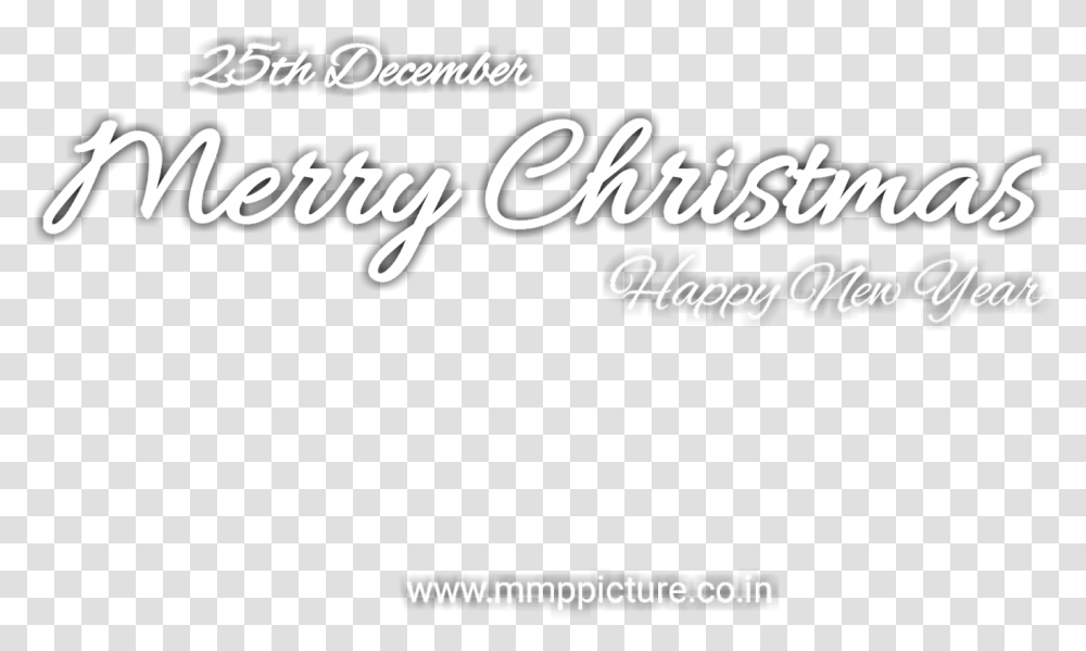 Merry Christmas And Happy New Year Text Calligraphy, Alphabet, Handwriting, Letter, Word Transparent Png