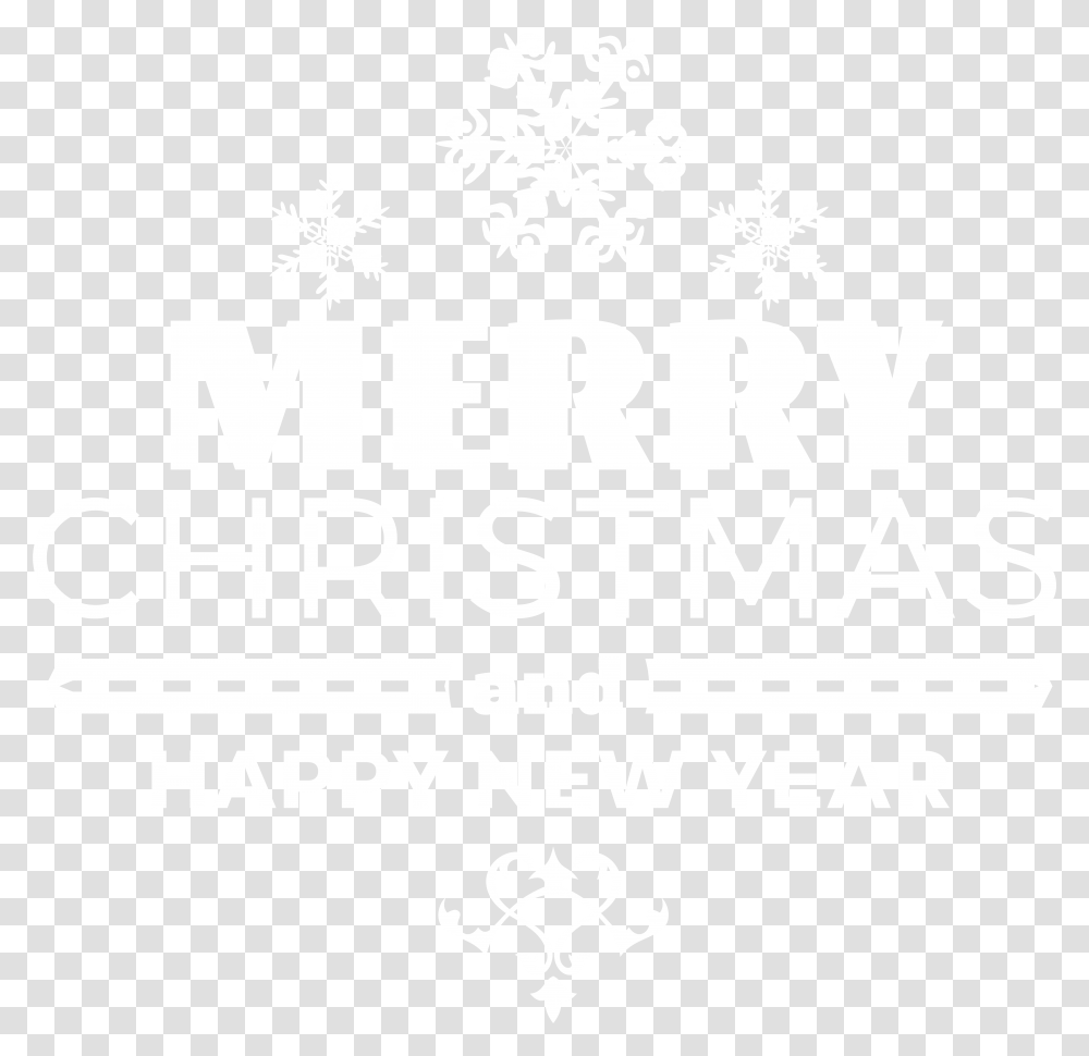 Merry Christmas And Happy New Year Text Clip Art, Snowflake, Alphabet, Poster, Advertisement Transparent Png